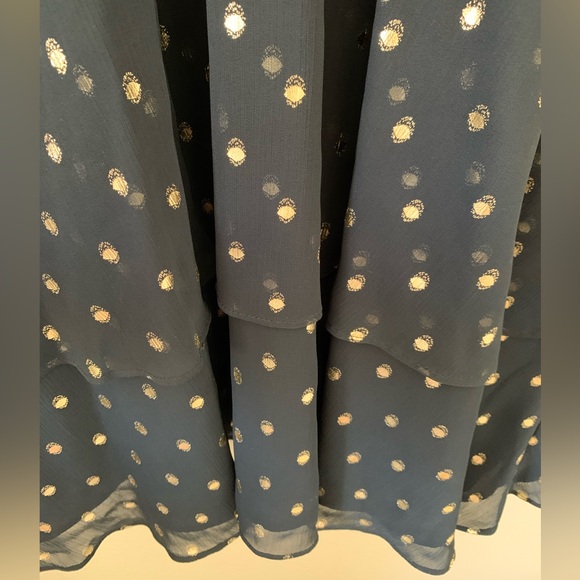 ❣️Scoop NYC Women’s HOLIDAY Gold Dotted Black Dress NWT Size L❣️ - Picture 6 of 10